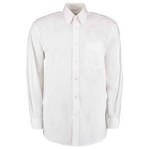 Kustom Kit Mens Oxford Classic Long-Sleeved Shirt / White